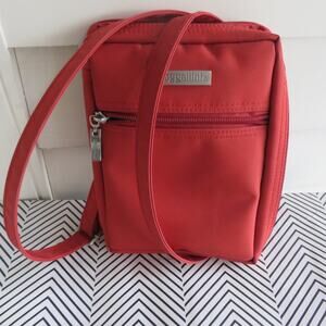 Baggallini Small Red Crossbody Bag and Waist Bag lots of zippered compartments